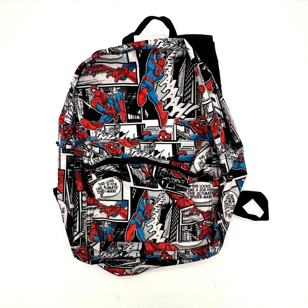 Marvel Spider‑Man Comic Backpack – Vibrant Panels – Great Condition